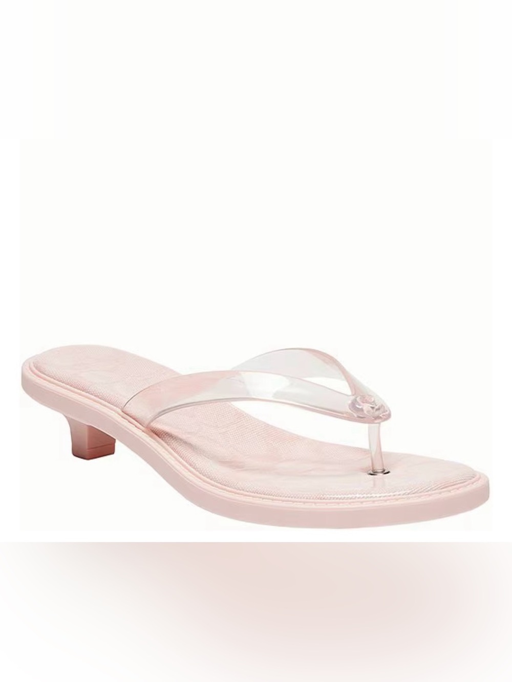 Jelly Thong Kitten Heel Sandals